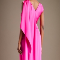 Robe longue en satin pour femmes avec 1 manche Robes de soirée élégantes noires et roses Robes de soirée pour vêtements élégants pour femmes