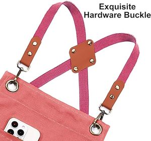 Tablier de travail imperméable en toile rouge brique pour barista, chef, cuisine, <span class=keywords><strong>café</strong></span>, salon de coiffure, bar, avec logo personnalisé, rouge corail - Product Image 4