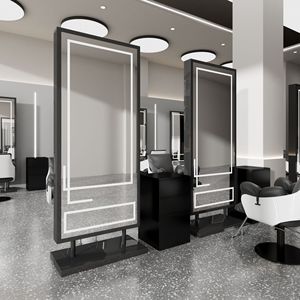 Miroir mural de salon avec éclairage LED, miroir mural moderne de luxe pour salon de beauté - Product Image 6