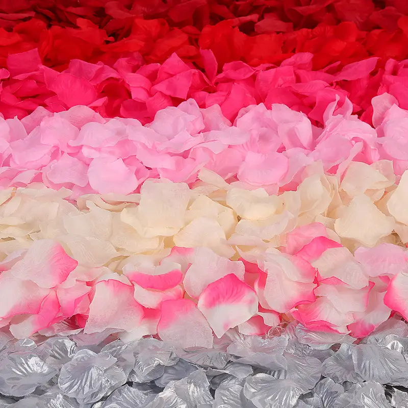 Grosir bunga kain non-tenun kemasan ditumpuk 100 buah kelopak untuk Hari Valentine Deklarasi ruang pernikahan