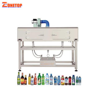 Tunnel <span class=keywords><strong>de</strong></span> rétraction à chauffage vapeur pour étiquettes <span class=keywords><strong>PVC</strong></span> sur bouteilles, bocaux et canettes – Prix usine - Product Image 1