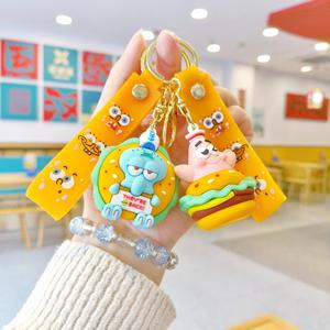 Portachiavi Classico dei Cartoni Animati <span class=keywords><strong>SpongeBob</strong></span> SquarePants, Ciondolo a Forma <span class=keywords><strong>di</strong></span> Torta Carina, Portachiavi per Auto - Product Image 1