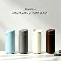 Système SIP 3-en-1, gobelet à café de 12 oz et 16 oz avec couvercle rabattable, double paroi isolée sous vide, tasse à café thermique, gobelet de voyage