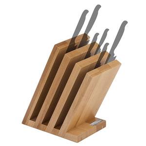 Ensemble de blocs de couteaux magnétiques support avec bois de noyer hêtre 4 couches support de <span class=keywords><strong>couteau</strong></span> en bambou - Product Image 1