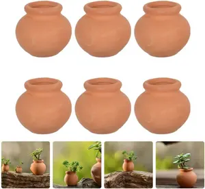 Sıcak satmak minyatür minik kil tencere çömlek yetiştiricilerinin Mini çiçek Terracotta tencere DIY ev bahçe masaüstü ofis düğün için