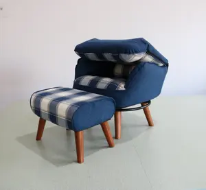 เก้าอี้โซฟาแบบที่นั่งเดี่ยวสไตล์อิตาลีพร้อมเก้าอี้โซฟาแบบออตโตมัน