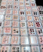 Faux ongles à presser 30 pièces, vente en gros, logo personnalisé, couvrance totale, en ABS, formes amande, cercueil, French, œil de chat, faits main, avec colle, scintillants