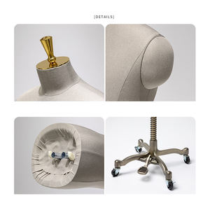 Mannequin de costume <span class=keywords><strong>homme</strong></span> demi-corps réglable en hauteur, avec support pour chaussures et pantalons, sur roulettes – Meilleure vente - Product Image 5