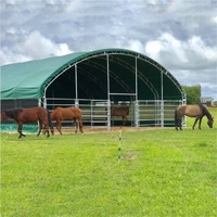 Abri pour bétail certifié CE 20x20x12 pieds, tente avec structure en acier galvanisé et couverture en PVC, abri pour bovins, moutons, chevaux, hangar agricole OEM