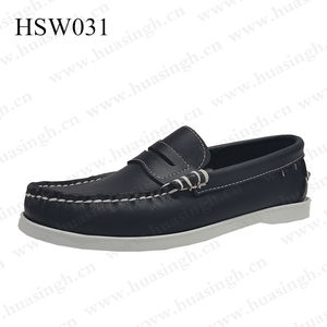 WCY-mocasines de cuero de vaca natural estilo mascarilla para hombre, zapatos náuticos de color dorado, clima cálido, HSW031 - Product Image 4