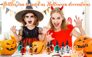 <strong>Skull</strong> Essential Oil <strong>Bottle</strong> Empty 30ml Brown <strong>Glass</strong> Sample <strong>Bottle</strong> Rubber Head Dropper <strong>Bottle</strong> - Product Image 2