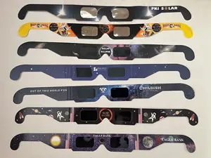 Одобренные ISO 2024 безопасные картонные солнечные затмительные очки для прямого наблюдения за солнцем