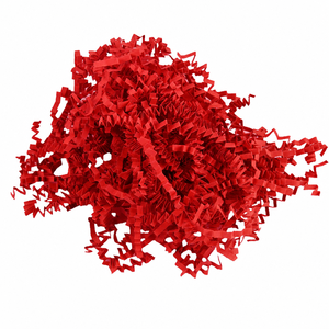 Red <b>Crinkle</b> Cut Shredded Kraft <b>Paper</b> Gift Box Filler Packaging <b>Paper</b> for Gift and Craft - Product Image 1