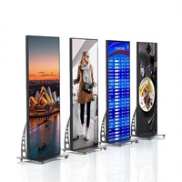 Pantalla LED Comercial a Todo Color XOB, 640x1920mm, con Ruedas Móviles, para Señalización, Educación, Ascensores, Píxeles de 2.5mm, para Metro