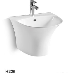 Lavabo de Cerámica para Montar en la Pared con un Solo Orificio H223 - Product Image 5