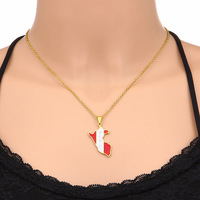 Llavero de recuerdo con mapa de Perú, colgante de bandera de Lima, collar de metal, venta al por mayor, collar personalizado de Perú