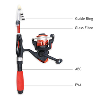 Mini cannes à pêche télescopiques en fibre de carbone Ultra courtes, ensemble Comob avec accessoires de matériel