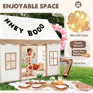 Grote Indoor Speeltent Voor Kinderen Knuffel Prinses Kasteel Met Raam Gemaakt Van Polyester - Product Image 3