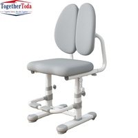 Chaise d'étude ergonomique pour enfants réglable en hauteur avec double support dorsal et accoudoirs pour la lecture et les devoirs des enfants