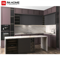 PA Solutions de rangement de cuisine modulaires élégantes et durables de style français contemporain Armoires de cuisine personnalisables Robinet en résine