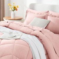 Parures de lit toutes saisons avec couette, taies d'oreiller, drap plat, drap-housse et taies d'oreiller pour lit Queen Size – Ensemble complet de literie