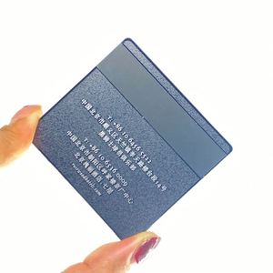 บัตรของที่ระลึกเปล่า สแตนเลสสตีล NFC อลูมิเนียม โลหะ USB บัตรธุรกิจ 0.8 มม. สลักเลเซอร์ได้ ชิปฝังใน - Product Image 4