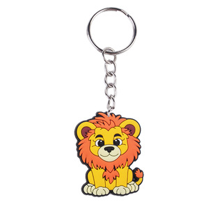 PVC Rubber Keychains Cartoon Animal Logo Custom Wholesale Keyrings Rubber Promotional Gifts