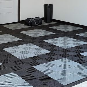 Pp <b>Plastic</b> Interlocking Floor Tiles 400x400mm 18/20mm Thick Anti-slip Drainage Garage Car Wash <b>Flooring</b> Sheet - Product Image 6
