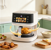 Friteuse à air numérique intelligente 5L, four à air multifonction à écran tactile, cuisson saine sans huile pour usage domestique