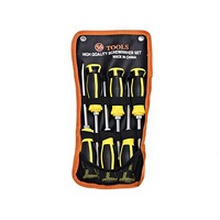 Set Obeng Magnetik Industri Profesional Lapisan Krom Mata Obeng Torx Gagang Plastik untuk Bengkel Perbaikan Otomotif