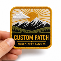 Patchs de vêtements personnalisables en tissu non tissé avec logo 3D en relief, broderie chenille, thermocollants, en feutre, avec décoration en dentelle, écologiques pour