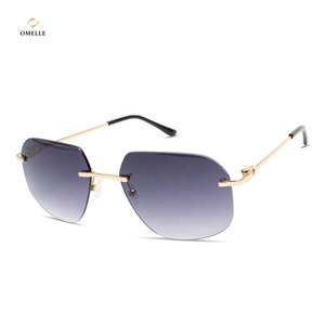 Chất Lượng Cao Tùy Chỉnh Logo Kim Loại Sunglasses Unisex Vintage Không Có Vành Sun Glasses New Trendy Không Có Vành Sunglasses 2022 Xem Thêm - Product Image 3