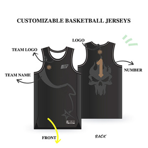 Uniformes de basket-ball professionnels personnalisés 100% polyester respirant pour adultes, t-shirt de basket-ball élastique, vêtements de sport - Product Image 3