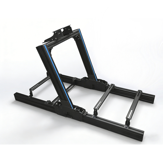 Foldable Racing Simulator Cockpit 4080 Aluminum Profile Adjustable Sim Racing Rig with Foldable Seat for F1/GT Sim Racing