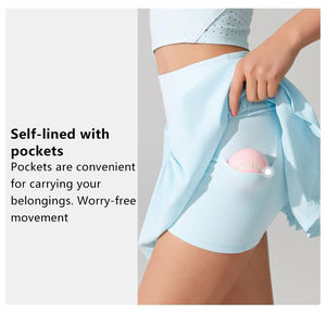 XW-YQ363ジムテニススカートショーツプリーツスカートアウトドアスポーツ通気性 - Product Image 4