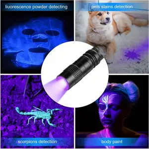 Détecteur polyvalent de taches et d'urine <span class=keywords><strong>poche</strong></span> UV365 UV395 lampe de <span class=keywords><strong>poche</strong></span> led mini lumière noire - Product Image 2