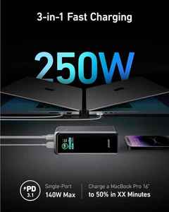 Anker GaN Prime Power Bank 27650mAh avec 3 ports 250W Chargeur portable Smart App Compatible pour <span class=keywords><strong>iPhone</strong></span> iPad - Product Image 5