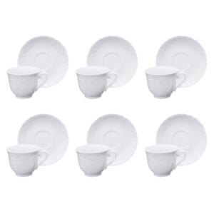 Juego de 6 tazas y platillos de té Excelsa 'Elisa Rococo' de porcelana, 21 cl, color blanco. - Product Image 2