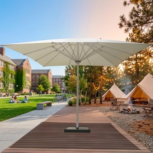 Parasol spécial pour centre de glamping, école, café, auvent résistant au vent fort avec support <span class=keywords><strong>en</strong></span> <span class=keywords><strong>zinc</strong></span> pour base de glamping sur campus, protection solaire fixe - Product Image 4