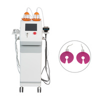 Appareil de massage vertical électrique à ventouse pour l'augmentation mammaire avec lumière rouge, microcourant et thérapie par vibration, pour usage domestique et professionnel