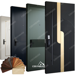 <span class=keywords><strong>Porte</strong></span> en bois, acier et <span class=keywords><strong>aluminium</strong></span> moderne pour l'intérieur et l'extérieur, pour chambres, maisons, villas, entrée principale, design d'entrée principale - Product Image 5
