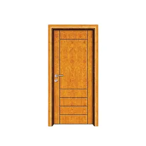 ประตูไม้ด้วยนิ้วร่วมไม้กรอบประตู
