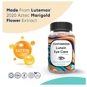 סוכריות גומי לוטאין לטיפוח העיניים 60 סוכריות בטעם מנגו, מספקות אנרגיה, טבעוניות, ללא טעמים מלאכותיים, תוסף תזונה, <span class=keywords><strong>2</strong></span> סוכריות - Product Image 2