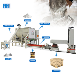 Ligne de traitement environnemental complète 380V avec packer de valve et palettiseur automatique pour poudre d'agent chélatant pour cendres volantes - Product Image 2