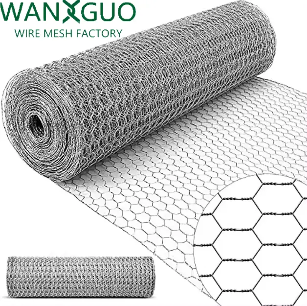 Hot sale High Quality Galvanized Pvc Coated Hexagonal Woven Wire Mesh