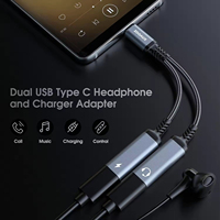 Zeniqeen Câble USB C de Meilleure Qualité Adaptateur de Chargeur pour Casque Type C vers Aux Prise Micro avec Charge Rapide PD Câble Numérique USB-C