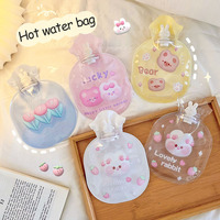 Chauffe-main en PVC avec Logo imprimé personnalisé, Mini sac de réchauffement transparent, sacs d'eau chaude 350ml