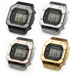 สายนาฬิกาสแตนเลส GSHOCK DW5600 ขายดี สำหรับเปลี่ยนรุ่น <span class=keywords><strong>5600</strong></span> พร้อมตัวเรือนโลหะสีทอง แบบมีเครื่องมือ - Product Image 2