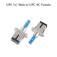 Fibra óptica APC/UPC FC/LC/SC/ST macho/hembra a Adaptador convertidor monomodo conector híbrido