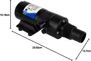 Pompe de macération à alimentation CC, débit de 43 LPM, auto-amorçante, protection contre le fonctionnement à sec, évacuation des déchets - Product Image 2